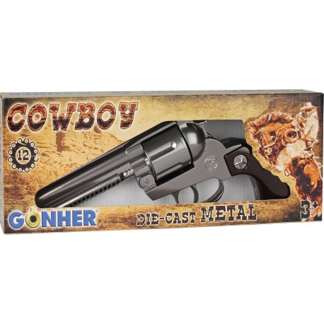 Cowboy Pistole 12-Schuß im Karton