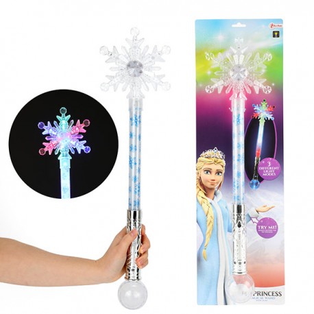 Ice Prinzessinen Zauberstab "Schneeflocke" mit Licht
