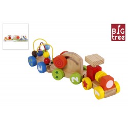 Holz-Zug mit Wagons