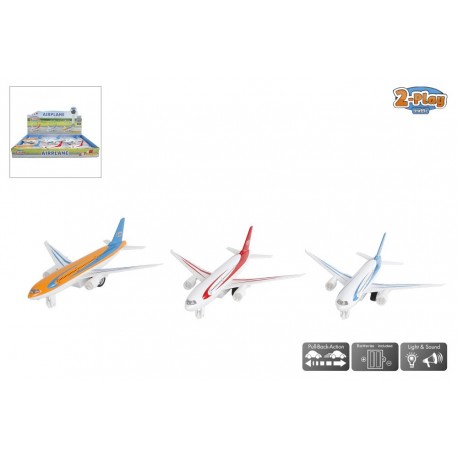 Flugzeug Spielzeug Mit Licht & Sound - Inkl. 4 Polizeiautos & Spielmatte